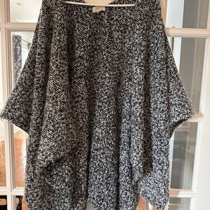 LOFT one size black white sweater wrap